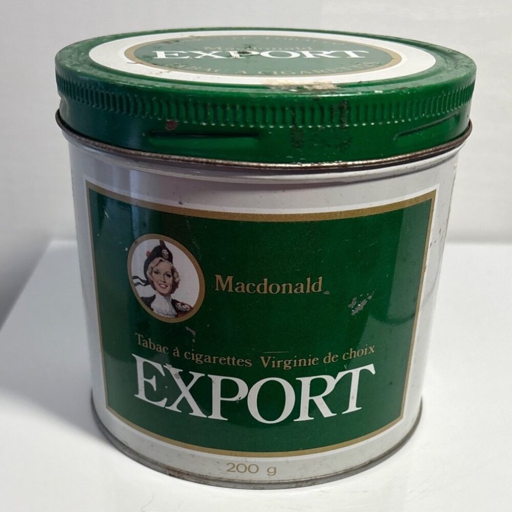 Macdonald Export Tobacco Tin Vintage Finest Virginia